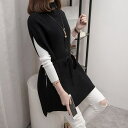 ANGELCLOSET ノースリーブ ニットチュニック 韓国風 トップス