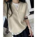 SUNSHINE CLOSET ニットベスト レディースチョッキ 重ね着 トップス