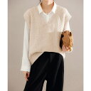 SUNSHINE CLOSET ケーブルニットベスト レディースチョッキ トップス