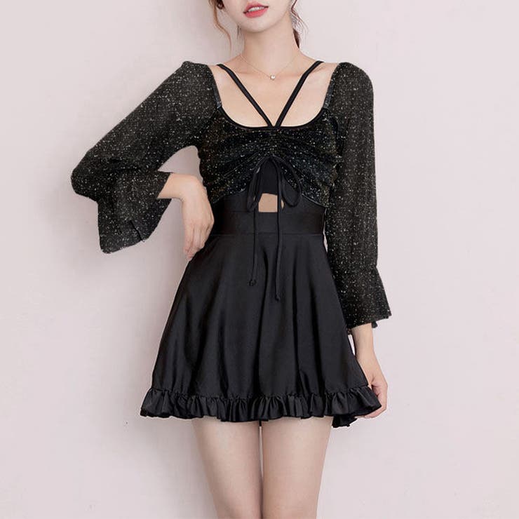 【10％OFFクーポン！1/29(木)1:59まで】SUNSHINE CLOSET ワンピース水着 レディース 30代40代 水着