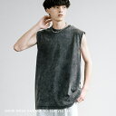 Rocky Monroe タンクトップ ヴィンテージライク ダメージ加工 メンズ レディース ノースリーブ Tシャツ カットソー ビッグシルエット オーバーサイ...