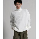 aimoha men 【aimoha neo】 Classic Loose Fit Half-Zip Knit Pullover ニットプルオーバー トップス