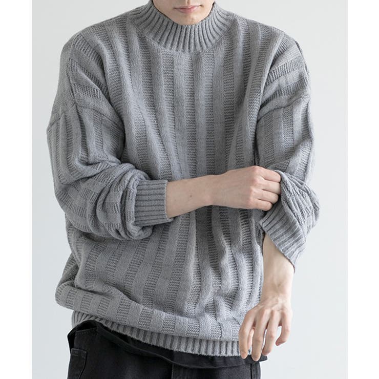 【10%OFFクーポン!12/11(木)1:59まで】aimoha men aimoha men Soft Texture Knit Sweater ニット セ...