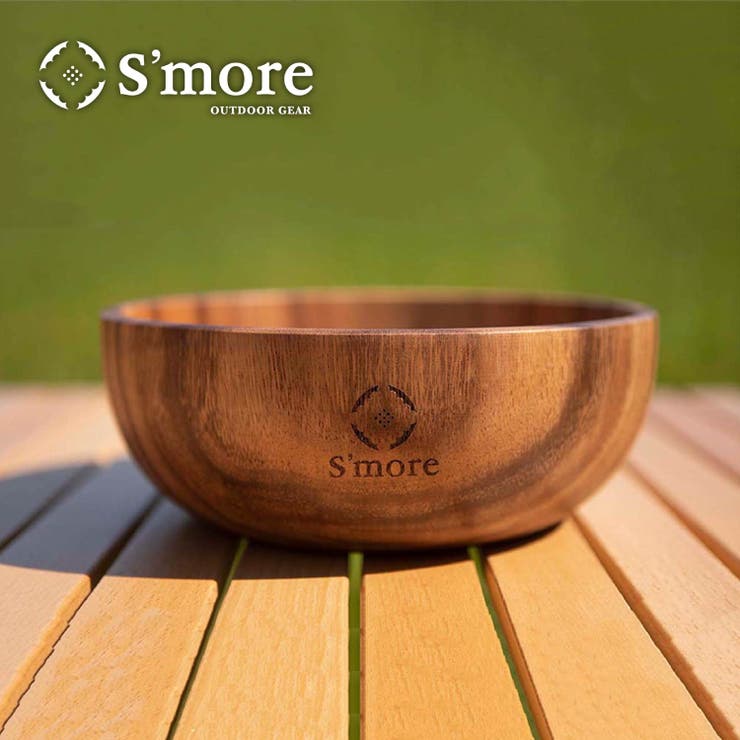 aimoha men 【smore】S'more / Jenga Bowl 20×7.5cm 木製 食器 サラダボウル ソウシジュ キャンプ アウ..