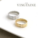 VINGTAINE リング 3連風 メタル 重ね付け 複数付け 指輪 大人カジュアル シンプル ボリューム アクセサリー おしゃれ プレゼント 人気 トレンド ...