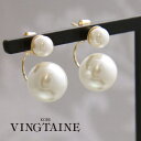 【8/11まで5%OFFクーポン】VINGTAINE ピアス パール ダブル 付け替え可能 アレンジ シンプル 上品 アクセサリー 大人カジュアル プレゼント ...