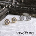 VINGTAINE 一粒キュービックジルコニアピアス/イヤリング/シンプル/CZ P1220 アクセサリー