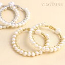 VINGTAINE 淡水パールフープピアス/イヤリング P40-13 アクセサリー