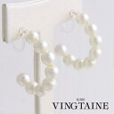 【5/15限定 15%OFFクーポン】VINGTAINE パールハーフフープノンホールピアス/ピアスみたいなイヤリング/シンプル/デイリー/樹脂製 E2049 ...