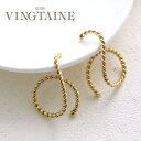 VINGTAINE ツイストイヤーカフ 個性的 イヤカフ シンプル メタル カジュアル アクセサリー アレンジ 重ね付け アシンメトリー レディース E2135...