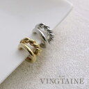 【5/16 1:59まで 5%OFFクーポン】VINGTAINE 【片耳販売】イヤーカフ 2連風 ひねり 編み込み シンプル レイヤード メタル デイリー イヤ...