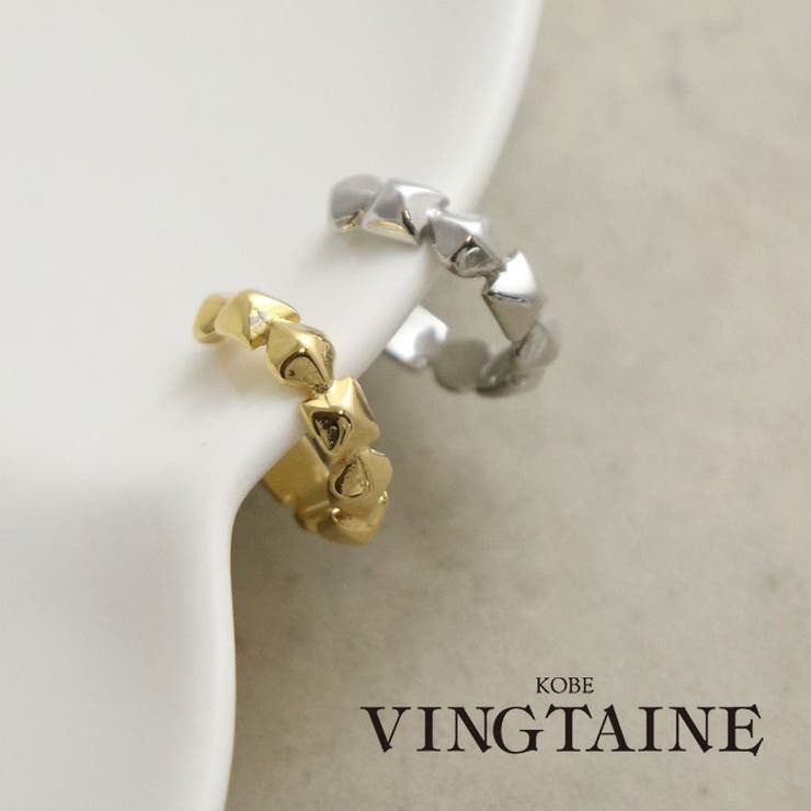 VINGTAINE 【片耳販売】イヤーカフ メタル 小ぶり シンプル レイヤード 上品 アクセサリー 大人カジュアル プレゼント ギフト レディース E2154...