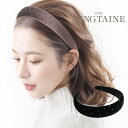 【5/16 1:59まで 5%OFFクーポン】VINGTAINE ベロア カチューシャ ドット メタル スタッズ シンプル 秋冬 まとめ髪 ヘアアクセサリー ギ...