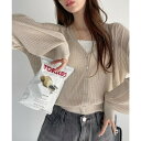 Ada. ラメ リブニット ベーシック カーディガン トップス