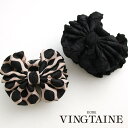 【8/11まで5%OFFクーポン】VINGTAINE ドット柄リボンバンスクリップ 水玉 リボンヘアクリップ H7211 ヘアアクセサリー