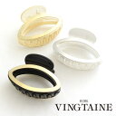 VINGTAINE ライス型プレートメタルバンスクリップ シンプル ヘアクリップ レディース 大人っぽい カジュアル ヘアアクセサリー H7357 ヘアアクセサリー