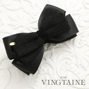 VINGTAINE ブラックリボンバナナクリップ ヘアアクセサリー 大人っぽい シンプル かわいい おしゃれ プレゼント シンプル H7524 ヘアアクセサリー