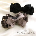 【5/16 1:59まで 5%OFFクーポン】VINGTAINE バナナクリップ リボン フリル ヘアクリップ ヘアアクセサリー おしゃれ プレゼント 結婚式 ...