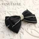 【5/16 1:59まで 5%OFFクーポン】VINGTAINE バレッタ パール リボン ブラック ヘアアクセサリー 上品 大人カジュアル シンプル ギフト ...