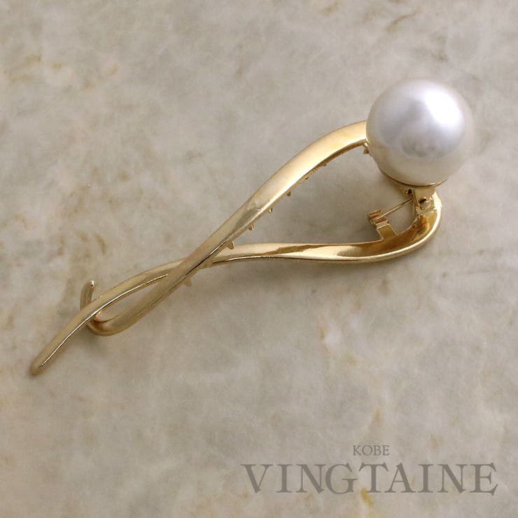 VINGTAINE クリップ ツイスト パール かんざし ヘアクリップ まとめ髪 ヘアアクセサリー 上品 大人カジュアル シンプル ギフト プレゼント 女性 H...