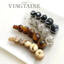 【5/16 1:59まで 5%OFFクーポン】VINGTAINE バナナクリップ マーブル クリア ストーン シンプル 上品 ヘアアクセサリー 大人カジュアル ...
