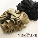 【8/11まで5%OFFクーポン】VINGTAINE バンスクリップ フリル サテン オーガンジー ヘアアクセ ヘアアクセサリー 大人可愛い お洒落 上品 シン...