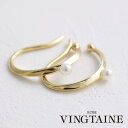 【5/16 1:59まで 5%OFFクーポン】VINGTAINE ポイントパール イヤーフック イヤーカフ ゴールド イヤリング フックイヤリング シンプル 大...