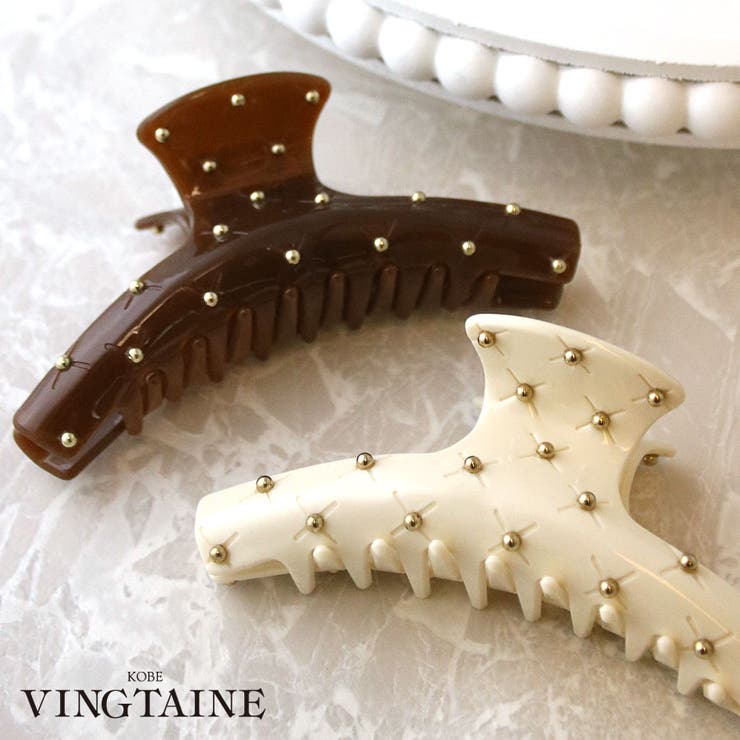 VINGTAINE バンスクリップ ヘアクリップ キルティング風 ヘアアクセサリー 大人カジュアル シンプル ギフト プレゼント H7792 ヘアアクセサリー