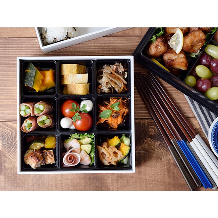 EAST table 重箱　和モダンオードブル　スクエア　3段重　18cm　ホワイト　仕切り付き 和食器 三段重 おせち料理 おせち重 オードブル重 お重箱 お弁当箱 ランチボックス 運動会 ホームパーティー アウトドア 行楽 おしゃれ 食器・キッチン用