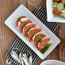 【マラソン期間中 5%OFFクーポン】TABLE WARE EAST 長角皿 EASTオリジナル スクエアプレート(ハーフ)(STUDIO BASIC)中皿 和食器 角皿 白い角皿 白い食器 四角いお皿 ナチュラル 盛り付け パーティー ポーセリンアート