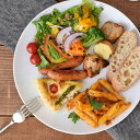 【マラソン期間中 5%OFFクーポン】TABLE WARE EAST シンプル丸プレート 10inc (26.5cm) ホワイト大皿 パスタ皿 カレー皿 プレート お皿 盛皿 主菜皿 大皿料理 ワンプレート ランチプレート 白い食器 洋食器 カフェ風 シ