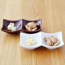 EAST table ホワイト スクエア二品皿 (アウトレット)白い小皿 角皿 薬味皿 仕切り皿 ホテル食器 オシャレ 仕切り ソース用 2品皿 ポーセリンアート アウトレット 食器 訳あり おしゃれ 食器・キッチン用品