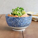 【マラソン期間中 5%OFFクーポン】TABLE WARE EAST どんぶり(古染たこ唐草)おこのみ丼ぶり(小)どんぶり 麺鉢 丼 丼ぶり 和食器 小どんぶり 丼 ボウル お茶漬け丼 食器 おしゃれ カフェ風 和モダン 和柄 和風 食器・キッチン用品
