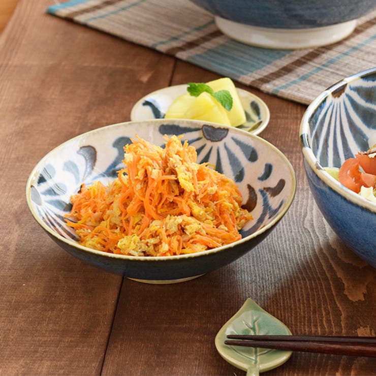 EAST table 煮物鉢　14cm　琉球リーフ　和食器 鉢 中鉢 ボウル 取り鉢 サラダボウル フルーツボウル ヨーグルトボウル シリアルボウル 沖縄風 琉球風 カフェ食器 カフェ風 和カフェ モダン おしゃれ 食器・キッチン用品