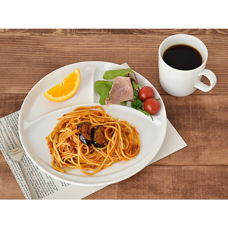 EAST table ランチプレート　ラウンド3つ仕切り　25cm　ホワイト（アウトレット込み） プレート お皿 大皿 子供食器 キッズ食器 子供 用 お子様ランチ 白い食器 シンプル おしゃれ キッチン shoplistselect-10152849 SHOPLIST サンプル画像2
