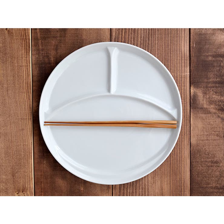 EAST table ランチプレート　ラウンド3つ仕切り　25cm　ホワイト（アウトレット込み） プレート お皿 大皿 子供食器 キッズ食器 子供 用 お子様ランチ 白い食器 シンプル おしゃれ キッチン shoplistselect-10152849 SHOPLIST サンプル画像3
