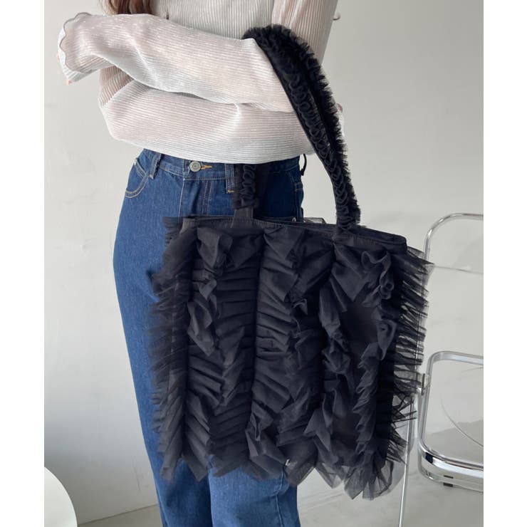 Ada. チュール フリル トートバッグ バッグ・鞄