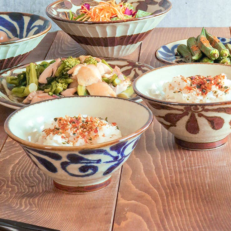 【10％OFFクーポン！2/23(月)1:59まで】EAST table お茶碗 琉球カラクサ 和食器 茶碗 ちゃわん 飯茶碗 飯碗 ライスボウル 茶わん 和の茶碗 ごはん茶碗 大きめ茶碗 お茶漬け茶碗 おうちCafe モダン 和カフェ カフェ食器 おし