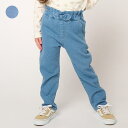 【8/11まで5%OFFクーポン】こどもの森e-shop ウエストフリルデニムテーパードパンツ パンツ・ズボン