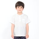 こどもの森e-shop 鹿の子半袖白ポロシャツ 100cm〜160cm M86550 トップス