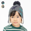 こどもの森e-shop 子供服 Kids Foret (キッズフォーレ) 恐竜柄耳付アクリルニット帽・帽子 49cm 53cm 56cm B53412 帽子