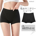 パーティードレス通販 Precious Lady 吸水ショーツ 生理 ナプキン不要 吸水サニタリーショーツ 吸水 生理用品 生理用 サニタリー レディース ブラック パッド ナプキン ハイウエスト 安心 後ろ漏れ 尿漏れ 漏れ安心 抗菌 防臭 2枚セット