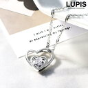LUPIS ダブルオープンハートキュービックジルコニアネックレス 【キュービックジルコニア CZ プラチナ メッキ 高見え プレゼント デイリー 大人 上品 オ...
