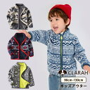 【5/10限定 15%OFFクーポン】CLARAH キッズ アウター フリース ジャケット 裏起毛 防寒 ジップアップ 男の子 女の子 子供服 アウター(コート...