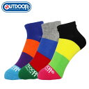 COMPLETE OUTDOOR アウトドア メンズ3Pソックス SN4色ボーダー size:25-27 105 インナー・下着