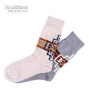COMPLETE Healthknit PRODUCT メンズ2P クルーソックス バックエスニック-1 182-3513 インナー・下着