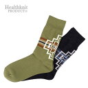 COMPLETE Healthknit PRODUCT メンズ2P クルーソックス バックエスニック-2 182-3514 インナー・下着