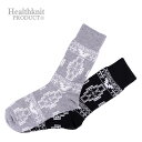 COMPLETE Healthknit PRODUCT メンズ2P クルーソックス モノトーンエスニック 182-3515 インナー・下着