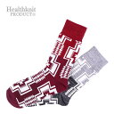 COMPLETE Healthknit PRODUCT メンズ2P クルーソックス グラデエスニック 182-3517 インナー・下着