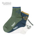 COMPLETE Healthknit PRODUCT メンズ3P クォーターソックス バックエスニック 182-3531 インナー・下着